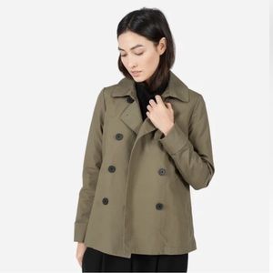 Everlane Cropped Swing Trench Coat Jacket Small